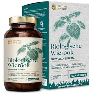 Biologische wierookcapsules - 180 capsules high-dose / 500 mg biologisch wierookextract per dagdosering/Ayurvedisch voedingssupplement van hoge kwaliteit/Veganistisch en duurzaam