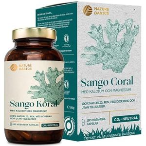 Nature Basics® - Hochwertiges Sango Koralle Magnesium Komplex mit Calcium 220 g Kapseln
