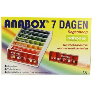 Anabox - 7 Dagen - Pillendoosjes - Halfronde Vorm - Inclusief Reserve Vak