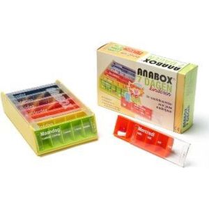 Adhome - Medicijndoosje - 5 Vakjes per Dag - Voor Kinderen - Halfronde Vorm - UV Bescherming