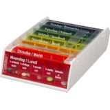Medicijnbox - Regenboogkleuren - 7 Dagen in een Box - Met 7 Dagboxen