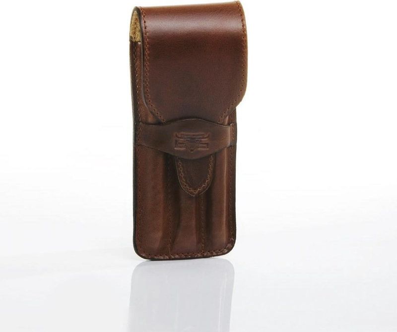 Mika Stifteetui Sattelleder 17x7x2cm braun