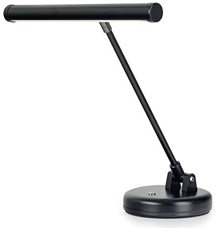 Showlite PL-1BK LED pianolamp zwart (pianolamp, 15 LEDs, 2 standen, 36 cm hoog, werkt via USB, netstroom of batterij)