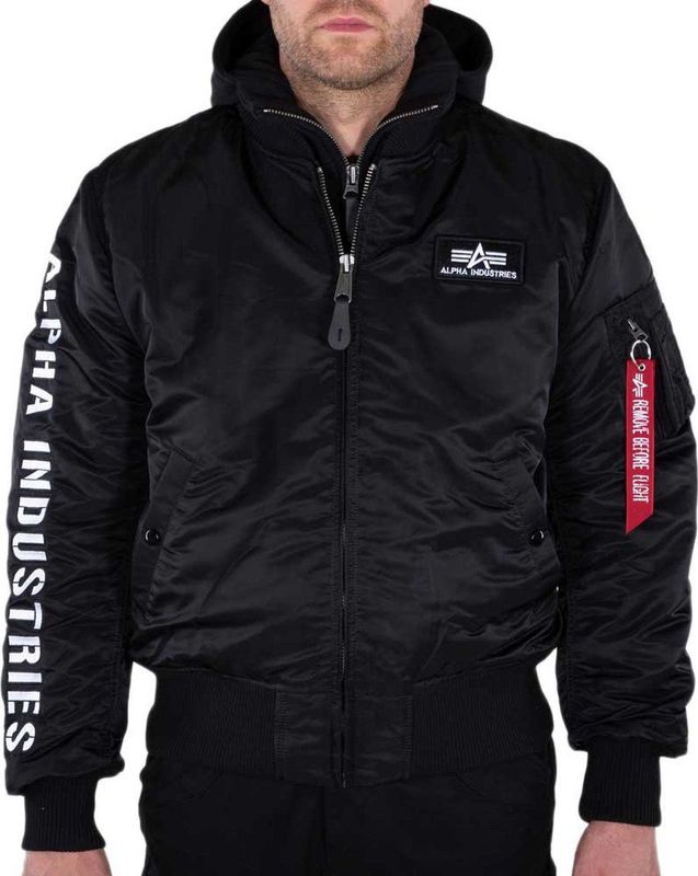 ALPHA INDUSTRIES - MA-1 D-Tec SE - Tussenjas - Zwart - 100% Nylon