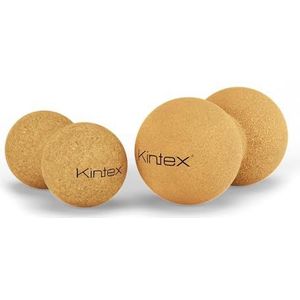 Kintex Fascia-Peanut van kurk, 13,5 cm of 16 cm, duoball voor zelfmassage, zelfmassage, fasciabele bal met rondlopende groef voor de wervelkolom (8 x 16)