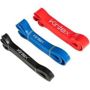 Kintex Weerstandsband, 208 cm, 3 sterktes, expander, fitness, uithoudingsvermogen, spiertraining, workout (blauw)