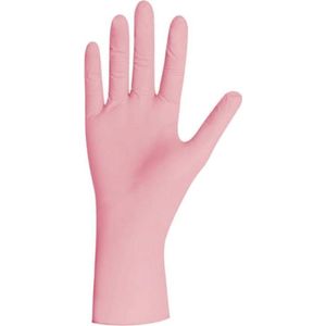 Unigloves nitrile handschoenen - poedervrij latexvrij - roze - maat S - 100 stuks