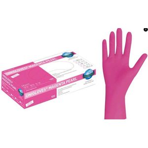 Unigloves - Nitril Magenta Pearl - Handschoenen - Maat S - 100 Stuks