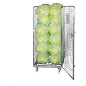 Draadgaascontainer met stalen laadbord, 4-zijdig, nuttige hoogte 1585 mm