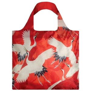 WOMAN'S HAORI White and Red Cranes Bag