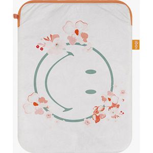 LOQI Laptop Cover - Tyvek Blossom White