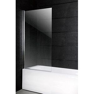 Art-of-Baan® Douchewand voor badkuip, 150 x 100 cm grote douchewand, douchewand voor badkuip van 6 mm dik veiligheidsglas, hoogwaardige douchewand, opzetstuk voor badkuip