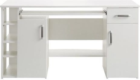 VOGL Möbelfabrik Schreibtisch »Tim mit seitlich offenen Fächern & Tastaturauszug,«, Druckerablage, 1 Schublade, Breite 138 cm, Made in Germany