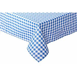 Landhaus geruite tafelkleden, kleur en afmetingen naar keuze, 100% katoen (100 x 100 cm, blauw-wit geruit)