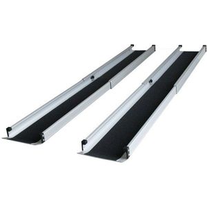 Rolstoelhelling, aluminium helling, rolstoel, aluminium helling, inklapbaar, telescopische helling, aluminium, 183 cm