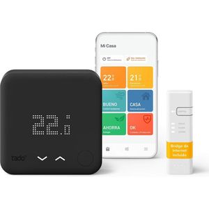 tado° Zwarte Slimme Thermostaat V3+ Starterskit - Bedrade variant