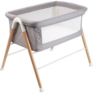 BabyGO - Good Night - Wiegje - Grijs - Houten - Eenvoudig en Veilig