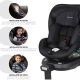 babyGO Reboarder i-Size Prime 360 black
