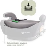 BabyGO Autostoel Booster - Zitverhoger Bursa IV - I-Size - Isofix Bevestiging - Zwart (125 - 150cm)