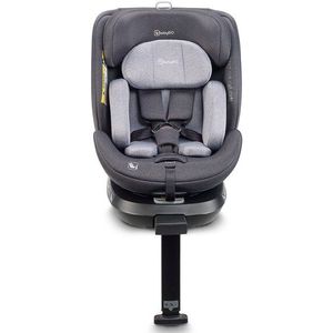BabyGO autostoel Move 360 - Draaibare i-Size autostoel met isoFix - voor kinderen van 40-150cm - Grijs
