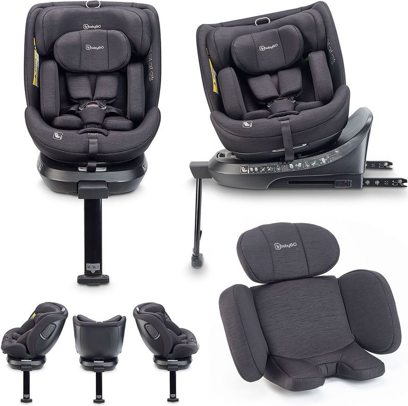 BabyGo Autokindersitz Babygo Autositz Kindersitz Move 360 Grad I-Size Isofix, ab: Geeignet ab der Geburt (Größe von 40 cm), bis: einer Größe von 150 cm