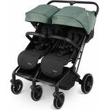 BabyGo Zwillingsbuggy »Zwillingskinderwagen GOTwice«, mit drei schwenkbaren Vorderrädern