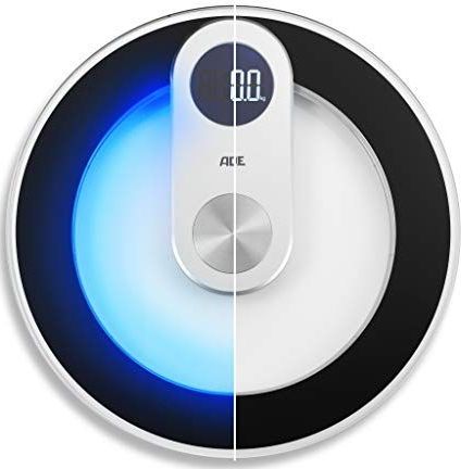 ADE - Digitale Personenweegschaal - Blauw LED - Glas - Tot 180 kg