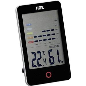 ADE Digitale hygrometer met schimmelalarm, vochtmeter met groot lcd-display, zwart 2022