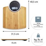 ADE - Weegschaal - Bambou - Tot 180 kg - Dubbel Display