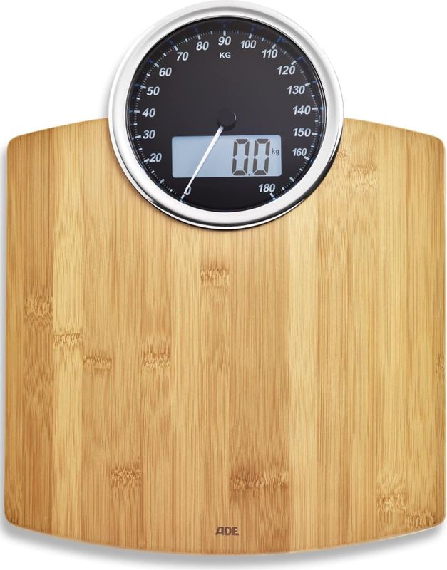 ADE - Weegschaal - Bambou - Tot 180 kg - Dubbel Display