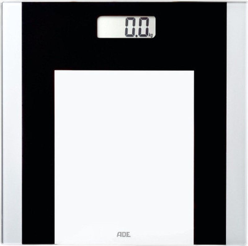 ADE - Ylvie - Digitale Personenweegschaal - Zwart en Wit - Maximaal 150 kg