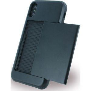 cyoo Slid Style - Card Pocket Hardcover - Apple iPhone X - Zwart, Andere smartphone accessoires, Zwart