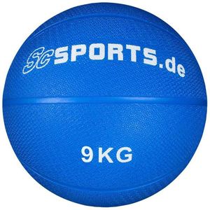 ScSPORTS - Medicijnbal - Medicine Ball - Rubber - 9 kg - Blauw - Ø ca. 28 cm