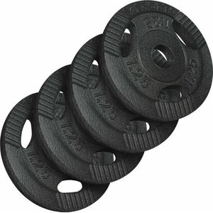 ScSPORTS® Halterschijven met handgrepen - 4 x 1,25 kg - Gietijzer - 30 mm - Gewichten