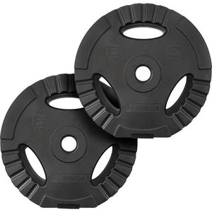 ScSPORTS® Halterschijven set 10 kg - 2 x 5 kg - Kunststof - 30 mm - Gewichten