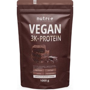 nutri+ Veganes Proteinpulver 3k - Eiweiß Protein Pulver 1kg 1000 g