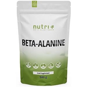 Beta Alanine Powder 500g - veganistisch zuiver hoog gedoseerd en zonder toevoegingen - Pre Workout Booster - Nutri-Plus ß Alanine Powder - ideaal als trainingsbooster