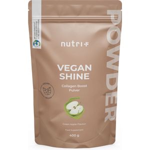 nutri+ - Vegan Collageen Powder - Groene Appel - 400 g - Voor Collageenvorming - Met Hyaluronzuur en Vitamine C