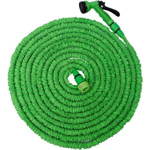Tuinslang 10m-30m - flexibele Waterslang incl. 7-voudige multifunctionele Sproeikop Groen