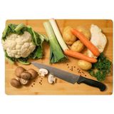 XL Houten Snijplank - 50x35x2 cm Bamboe Snij Plank Hout Keukenplank Trancheerplank
