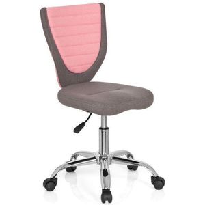 hjh office Kiddy Comfort - Bureaustoel - Stof - Grijs/roze