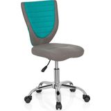 hjh office Kiddy Comfort - Bureaustoel - Stof - Grijs/turquoise