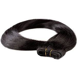 hair2heart Menselijk haar vlechten om in te naaien extensions glad - 40cm 100g natuurlijk zwart