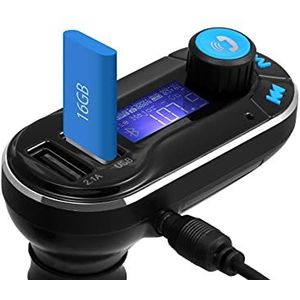 Technaxx Duitsland FM-transmitter Bluetooth muziekspeler handsfree autoradio USB-oplaadaansluiting geïntegreerde microfoon afstandsbediening FMT600BT