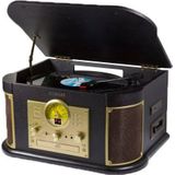 Technaxx 4755 Nostalgie Bluetooth Plattendigitalisierer All-in-One TX-103 von LPs und Audiokassetten braun