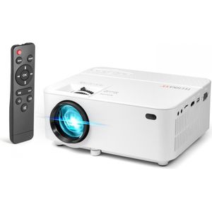 Technaxx Mini LED Beamer TX-113, Mini Draagbare LED-projector met mediaspeler (Native resolutie: 800x480 pixels)