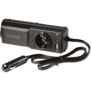 Technaxx TE21 Auto 12V spanningsomvormer met 2 USB poorten en 1 x 230V stopcontact max. 200W