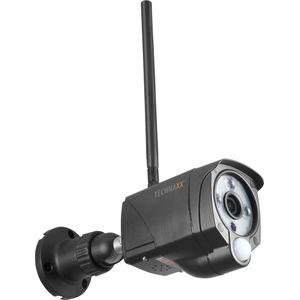 Technaxx WiFi IP Outdoor Camera TX-145 - Vieocamera. Full HD 1920x1080, PIR-sensor 120, horizontaal 90° & verticaal 55°, Wifi 2.4GHz, 3 IR LED (850nm), IP 66, MicroSD, inbraak, veiligheid, alarm, Push