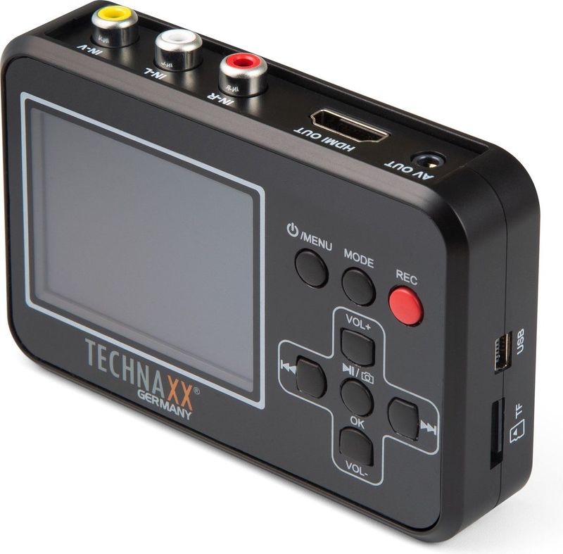 Technaxx TX-182 Retro Video Digitizer - Zwart - Video naar PC/TV