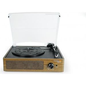 Technaxx BT Retro LP-speler met opnamefunctie, vinylplaat in vintage stijl voor vinylplaten met Bluetooth en geïntegreerde luidsprekers TX-186 - RCA-uitgang, 3 snelheden, AUX-in, USB